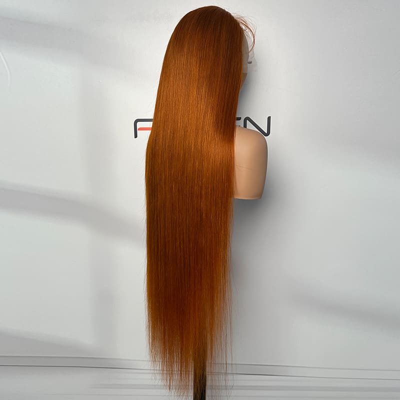extra long ginger straight lace front wigs wholesale