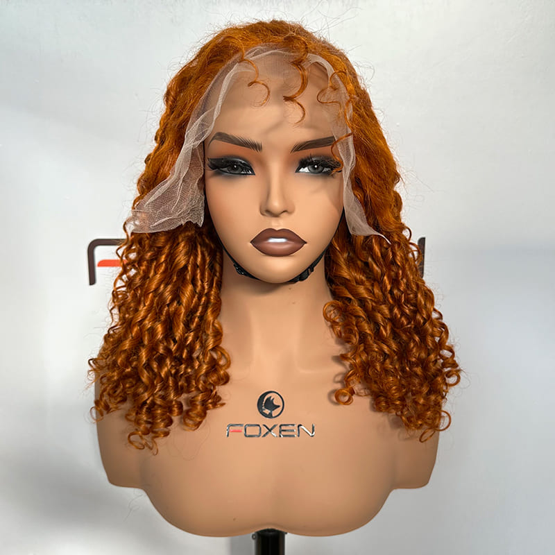 100% real human hair ginger curly wig bulk supply
