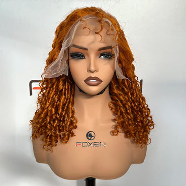 100% real human hair ginger curly wig bulk supply