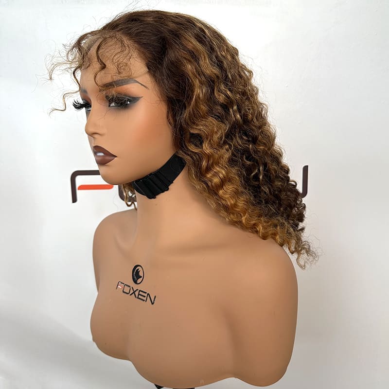 0.14 mm HD lace Burmese Curly wig wholesale
