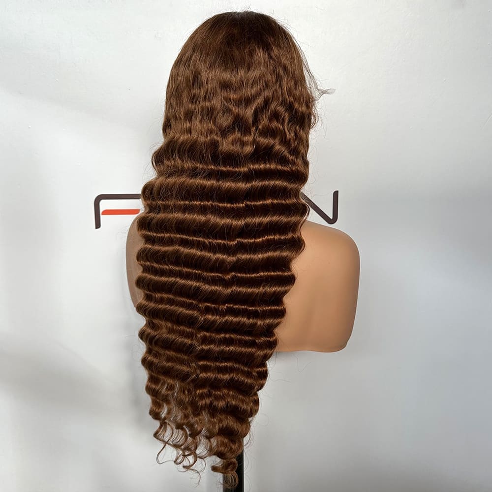 wholesale transparent lace custom ginger color wig