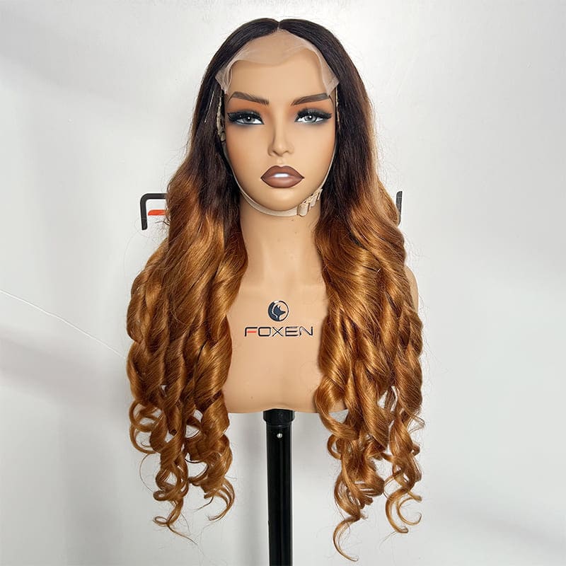 6x6 lace custom black brown ombre wig manufacturer wholesale