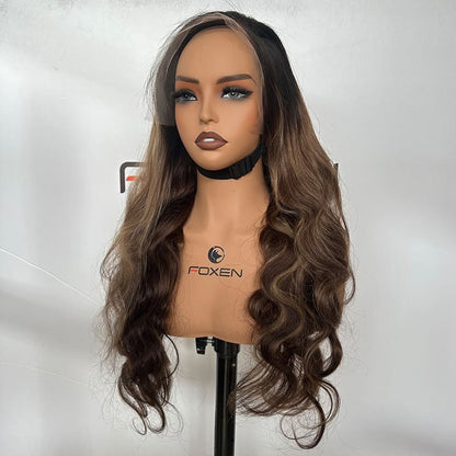 salon supply 13x6 lace front body wave wig custom color