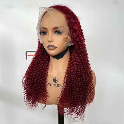 pre bleached 13x6 curly lace wig 24 inch glueless	