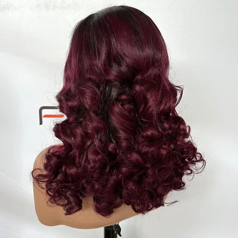 raw virgin human hair ombre red curly
