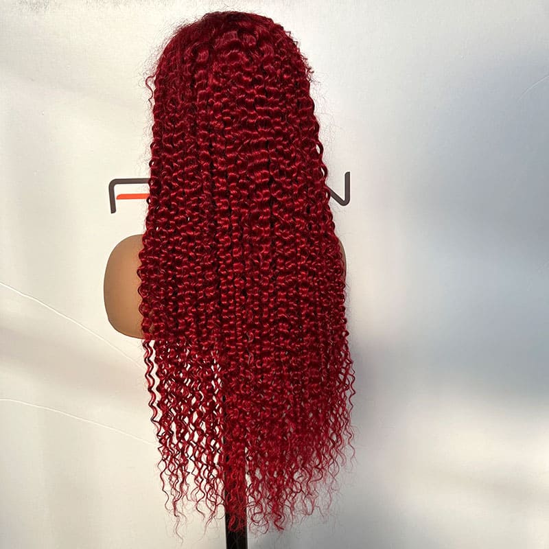 raw virgin human hair red wigs wholesale
