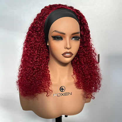 wholesale 18 inch burgundy curly wig for distributors