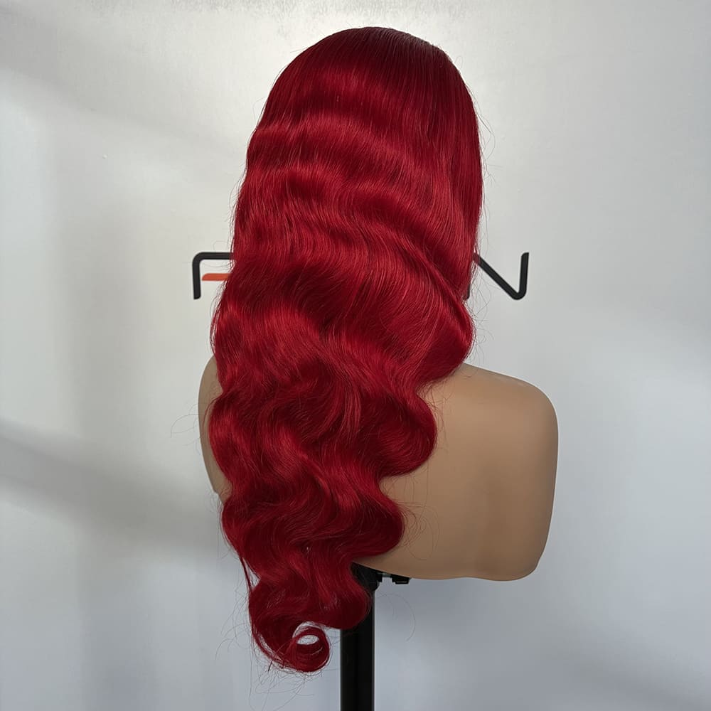factory direct red body wave wigs with no shedding