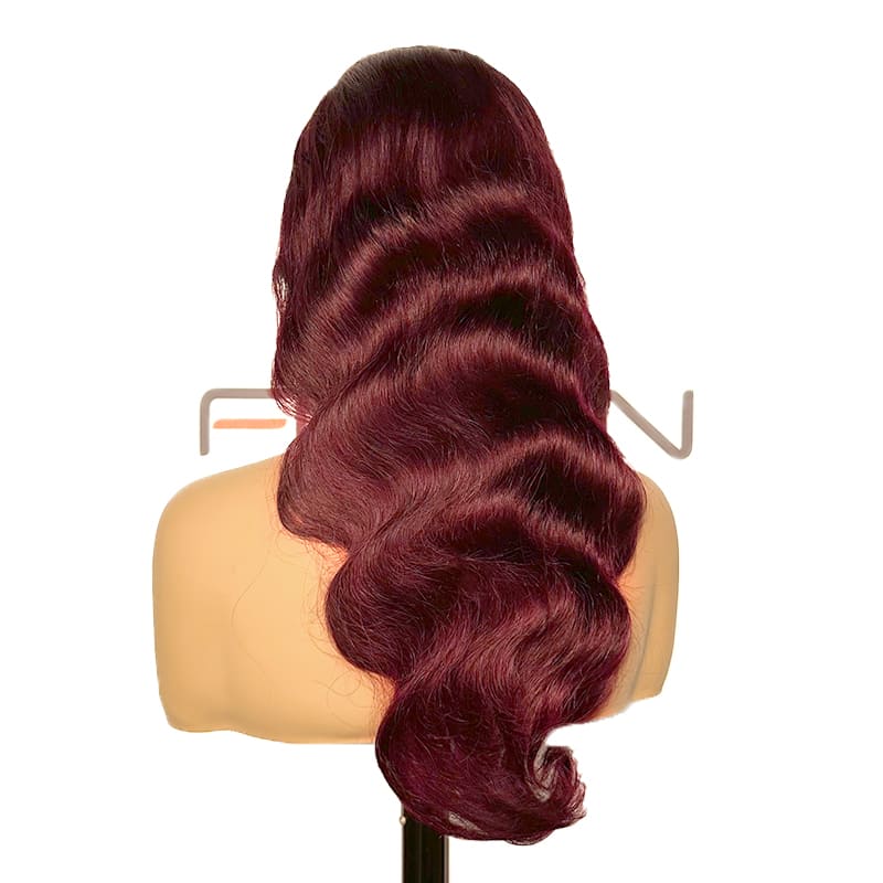 factory direct 22 inch burgundy red wig