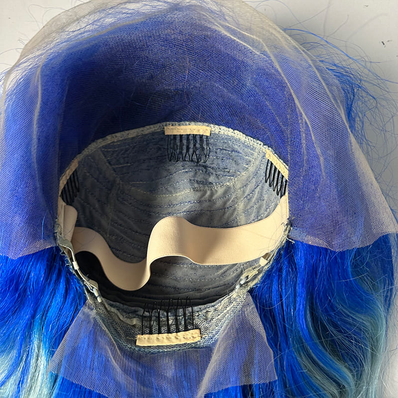 distributor supplier for 30 inch long blue lace wigs
