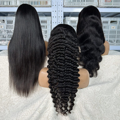 bulk ready 3pcs natural black lace wigs