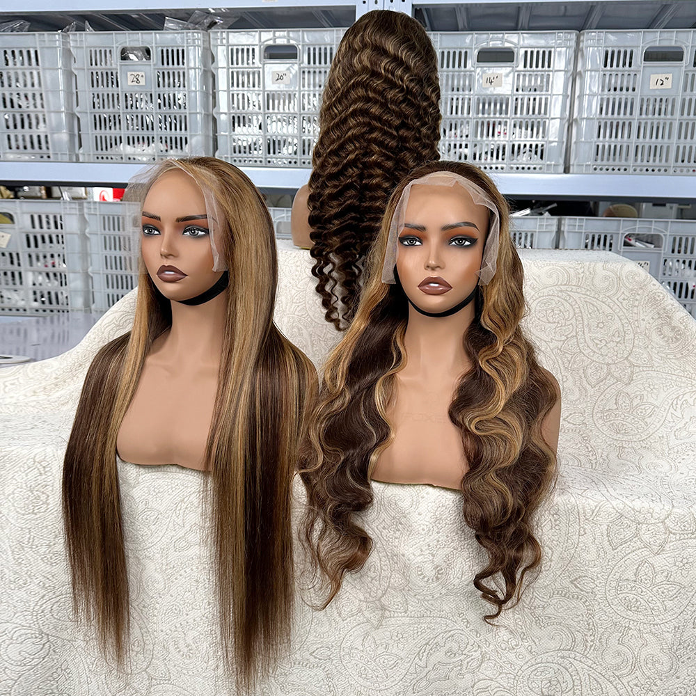 factory stock ombre lace front wig bundle