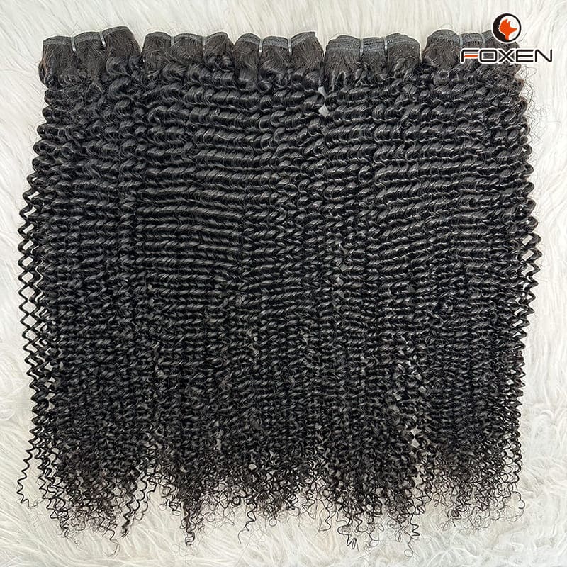 100g/piece Kinky Curly Human Hair Bundles Factory Bulk Sale