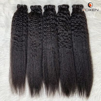 OEM Kinky Straight Hair Bundles Factory Bulk Supplier