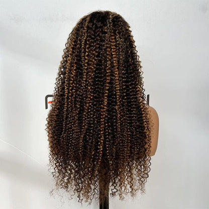kinky curly lace front wig pre-plucked hairline undetectable 13x5 lace