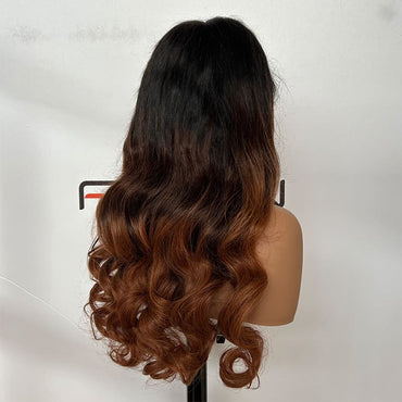 transparent lace frontal wig highlight color human hair factory direct