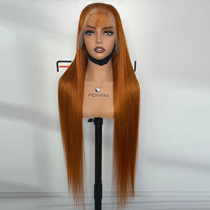 factory made ginger color lace front wigs