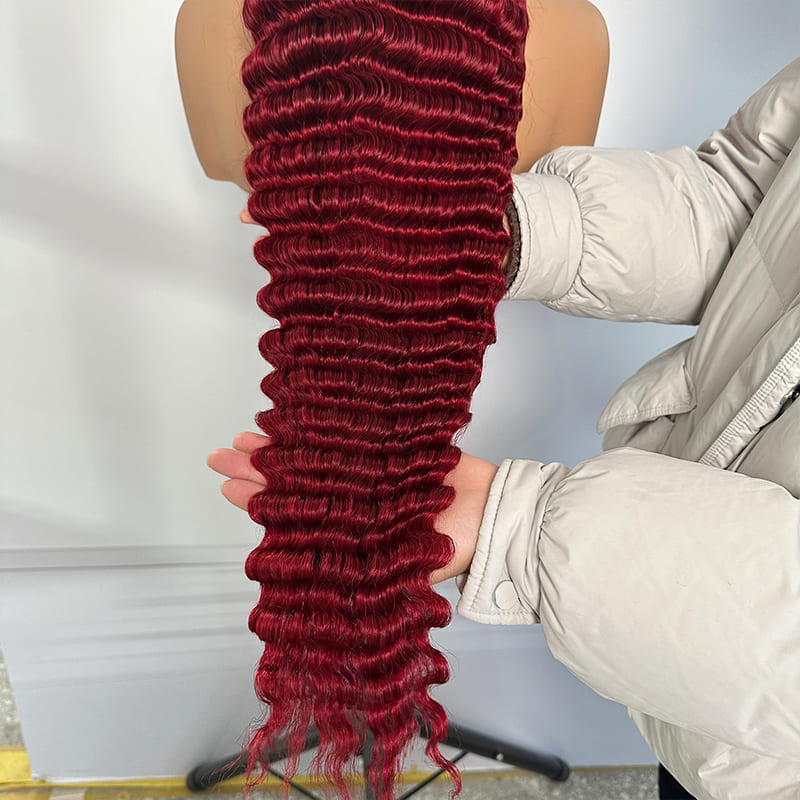 high consistency deep wave lace frontal wigs