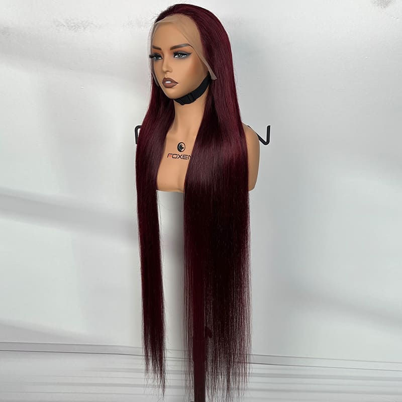 13x5 lace front wigs 99j no shedding no tangle