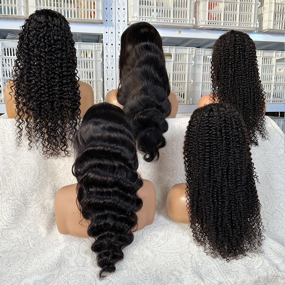 bulk ready 13x4 lace wigs mixed texture