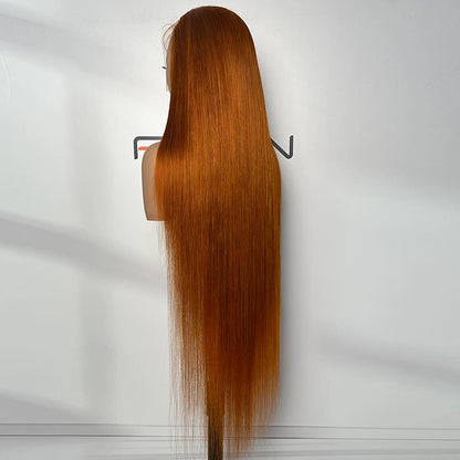 30 inch ginger straight human hair wigs