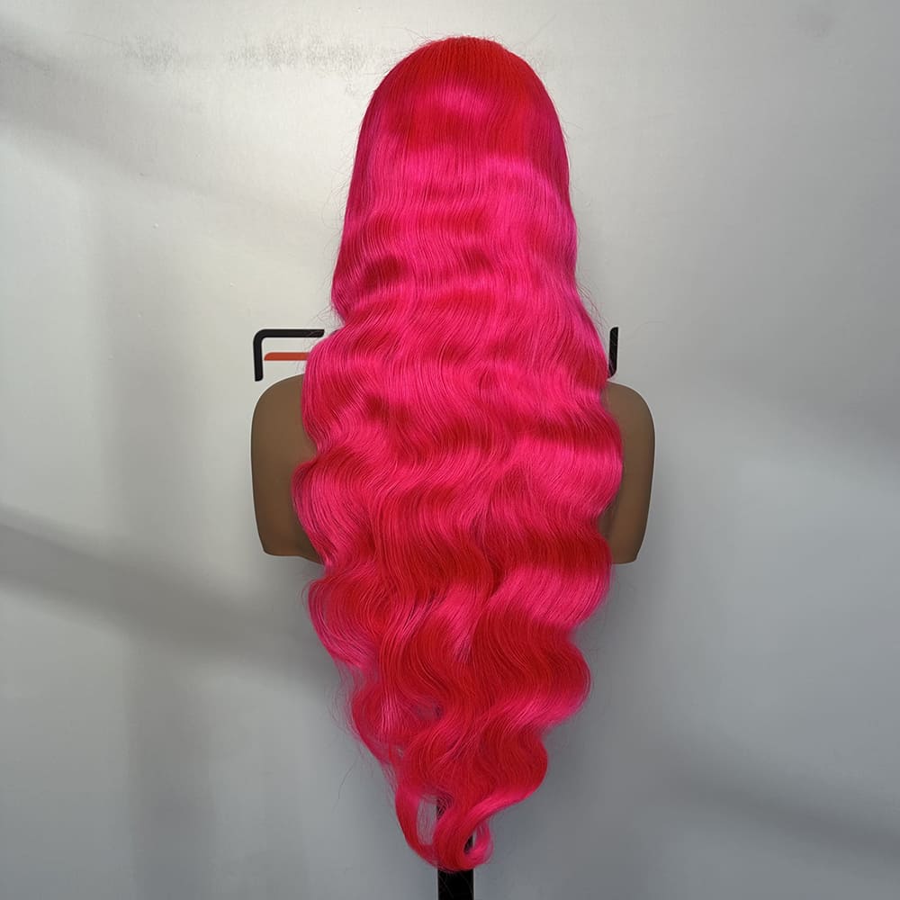 pink body wave human hair wig for sale wholesale