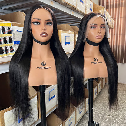 B2B straight black human hair wigs wholesale