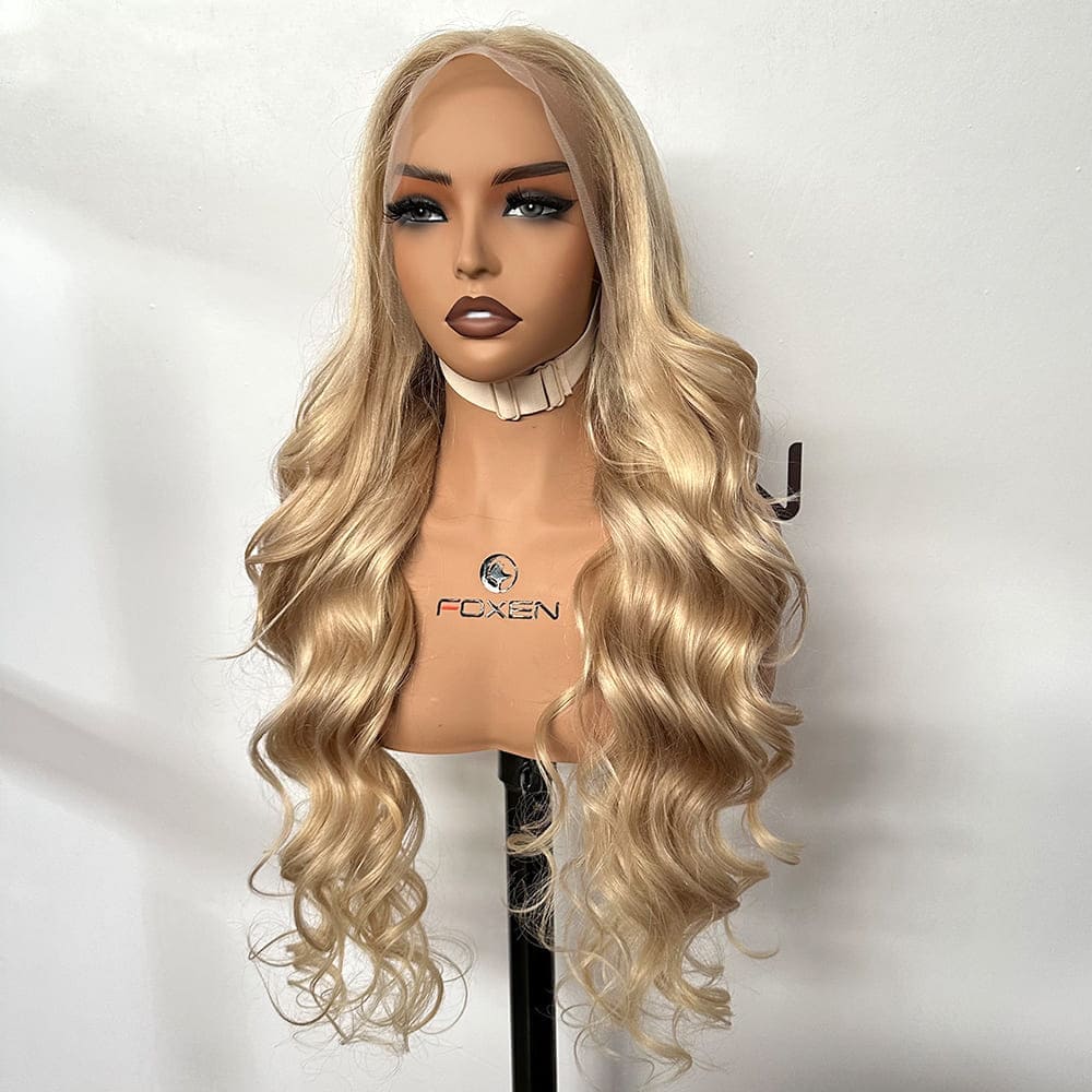 long wave human hair wig for salon inventory