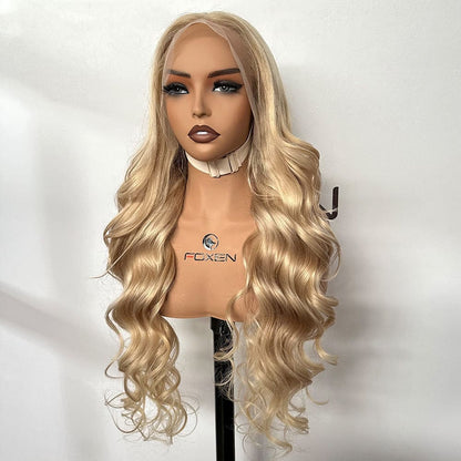long wave human hair wig for salon inventory