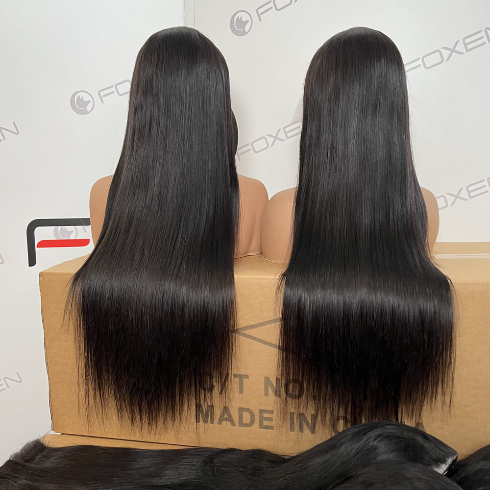 24 inch 26 inch 28 inch black straight lace front wigs