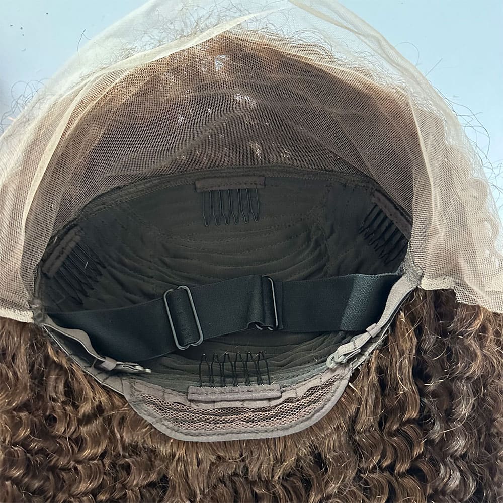 custom color brown curly wigs wholesale