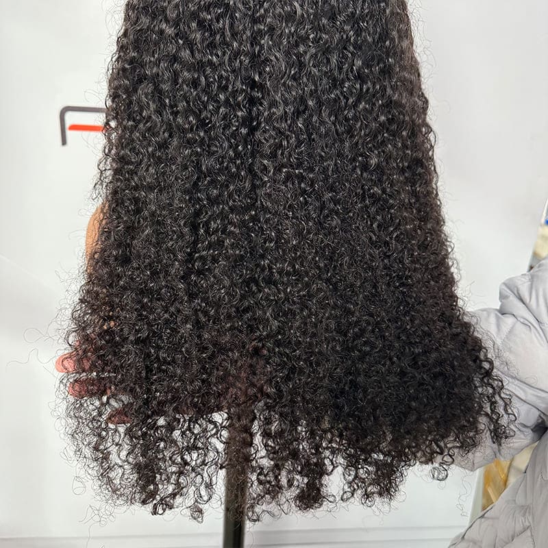 4x4 lace natural black multi curly human hair wig manufacturer wholesale 26 inch 180% density