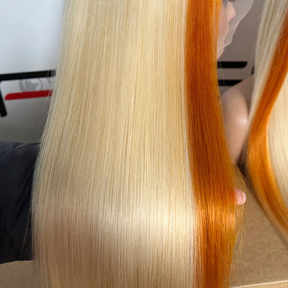 long lasting ginger color human hair wigs