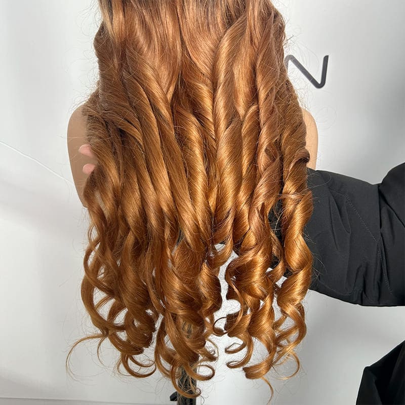 wholesale 6x6 lace custom ombre color bouncy curly human hair wig for resellers