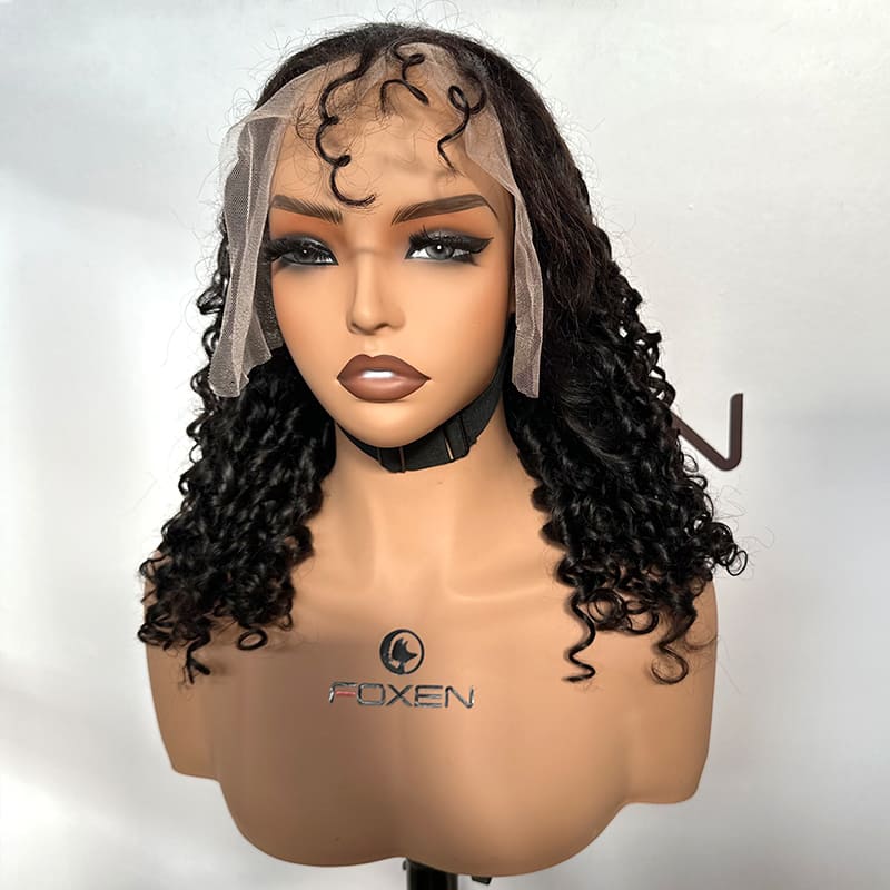 human hair natural black Pixie Curly wig B2B supplier