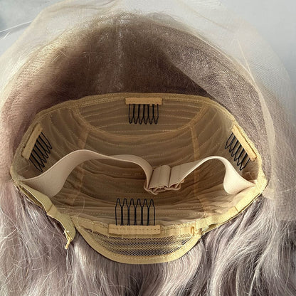 custom texture grey wave human hair wigs for retailers